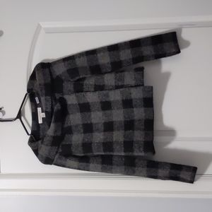 Ellen Tracey Black and Grey Sweater Cape